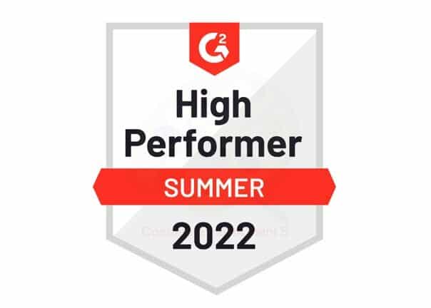 G2 High Performer, Summer 2022